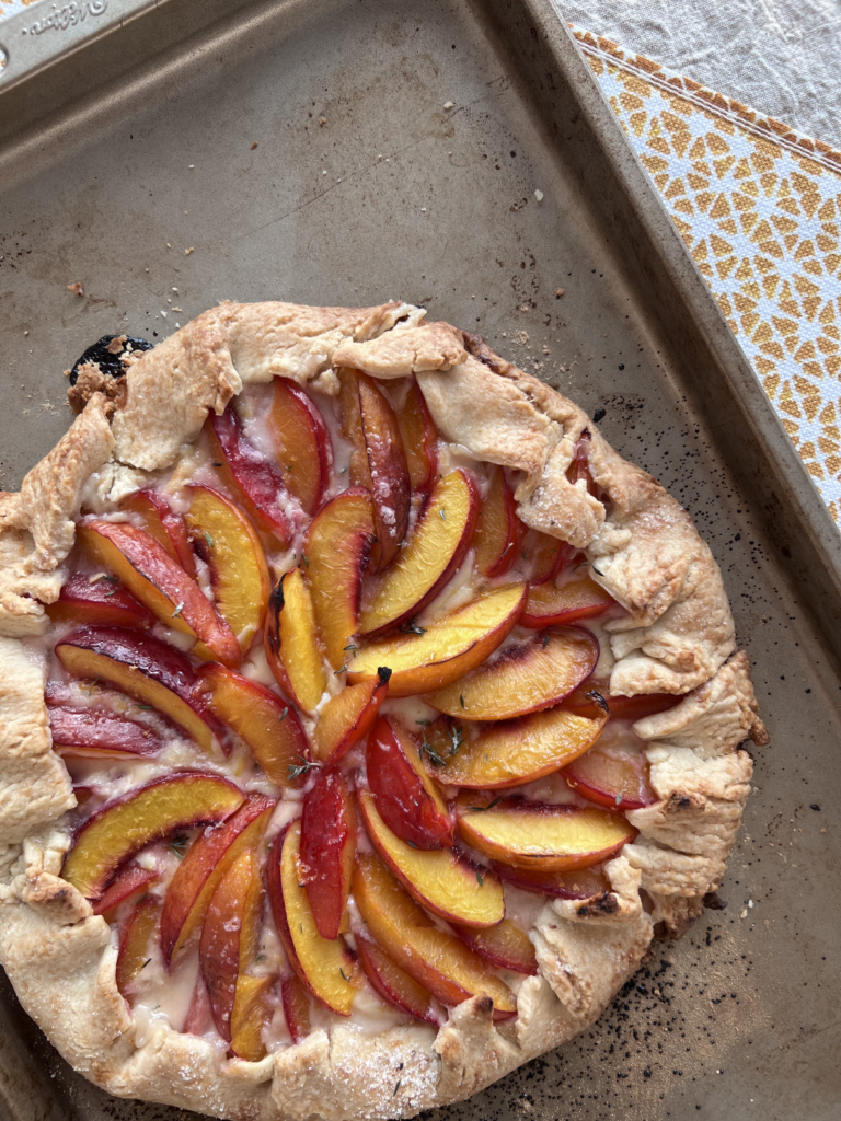 creamy stone fruit galette recipe